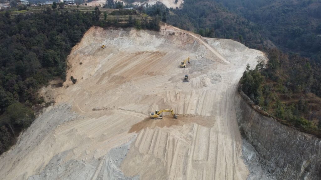 Hulaki road Bardiya section construction progress, Rajapur to Okhariya